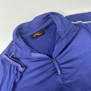 Kjus WMNS M Purple 1/4 Zip Pullover Long Sleeve Active Top Athletic READ